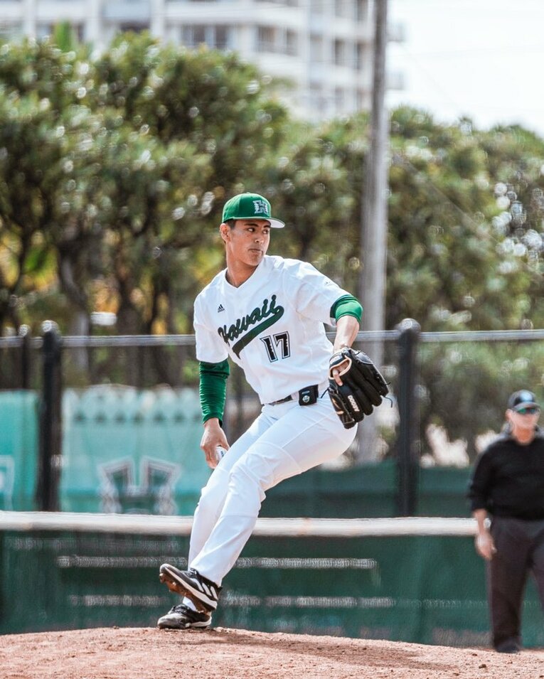 進学したハワイ大でも活躍した武元／ハワイ大野球部公式Xより