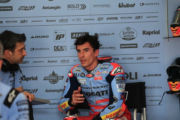 23年型ドゥカティで周回を重ねるマルク・マルケス　©Satoshi Endo