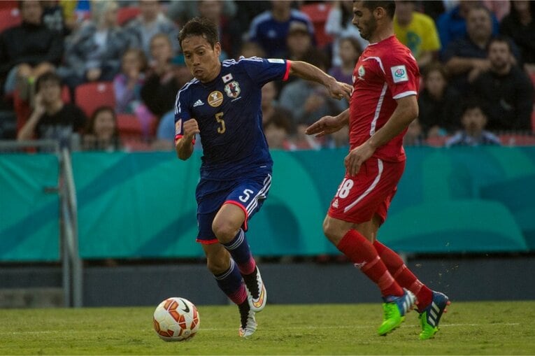 2015年のアジア杯での長友佑都　©Takuya Sugiyama