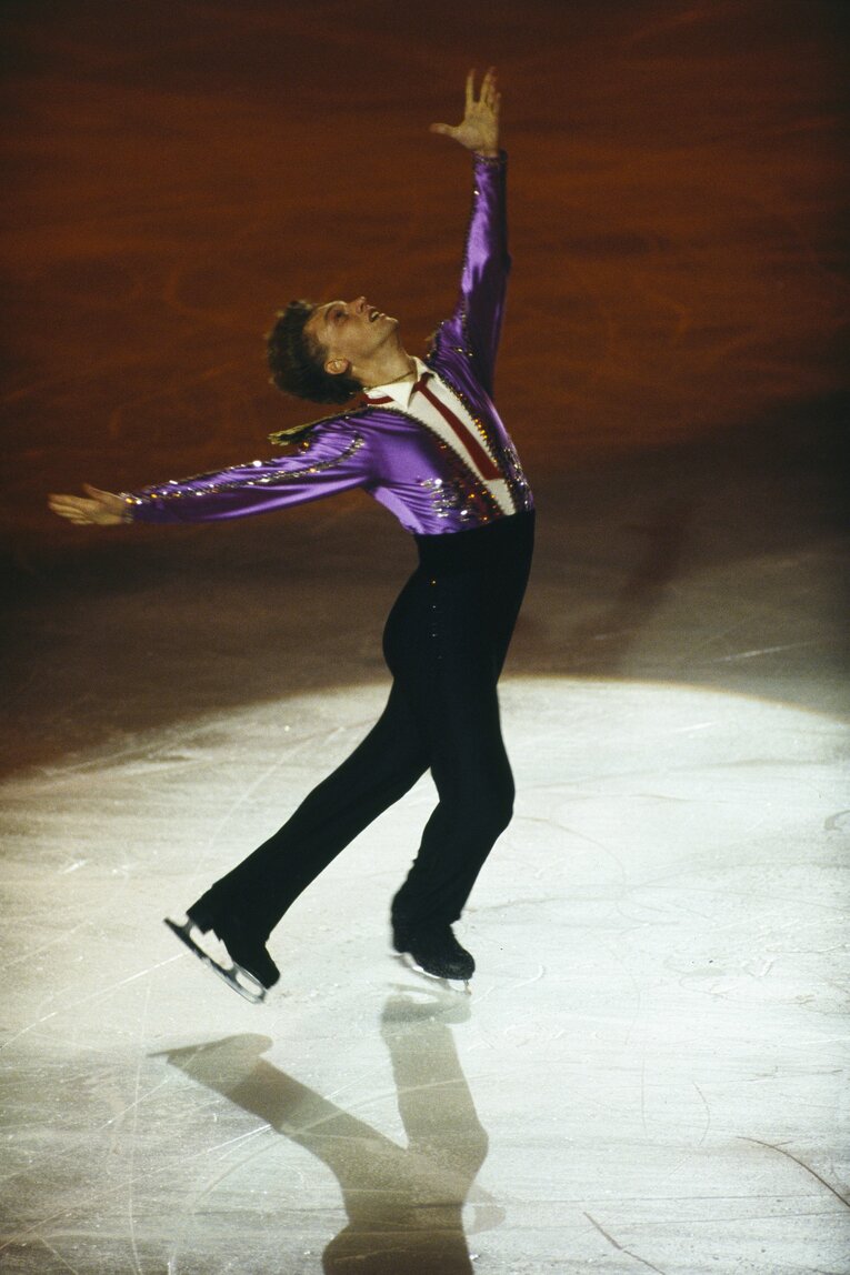 ペトレンコ氏の現役時代の演技（1990年撮影）。キエフ市内の建物の地下に避難していることが報道された　©Getty Images