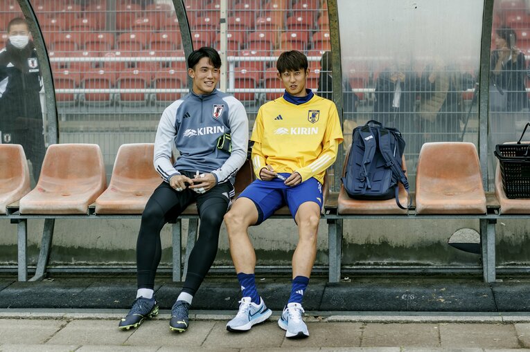 2022年10月、大迫敬介と　©Kiichi Matsumoto