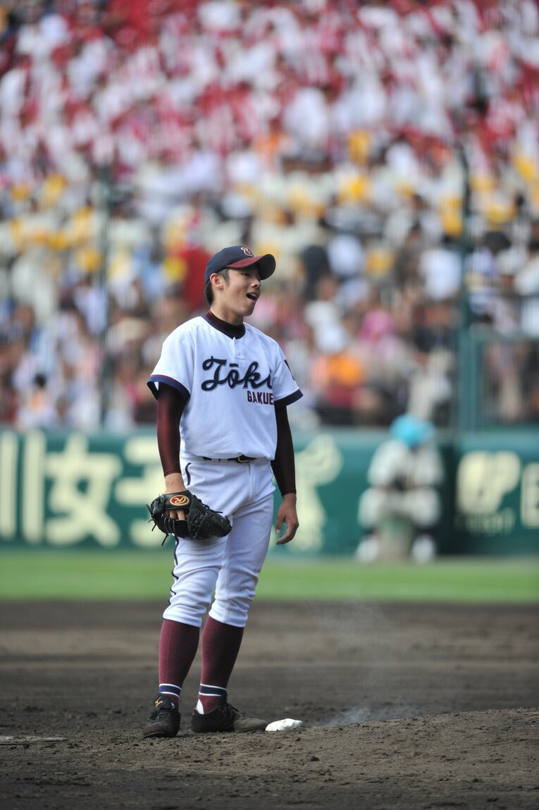 夏の甲子園の大会新記録である「1試合22奪三振」をマークした2年時（2012年）　©Hideki Sugiyama