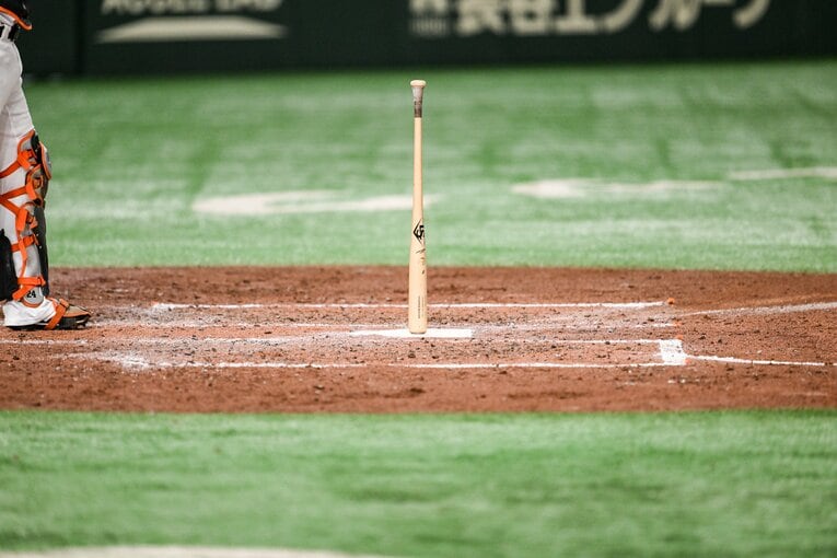 バットが直立　©︎Nanae Suzuki