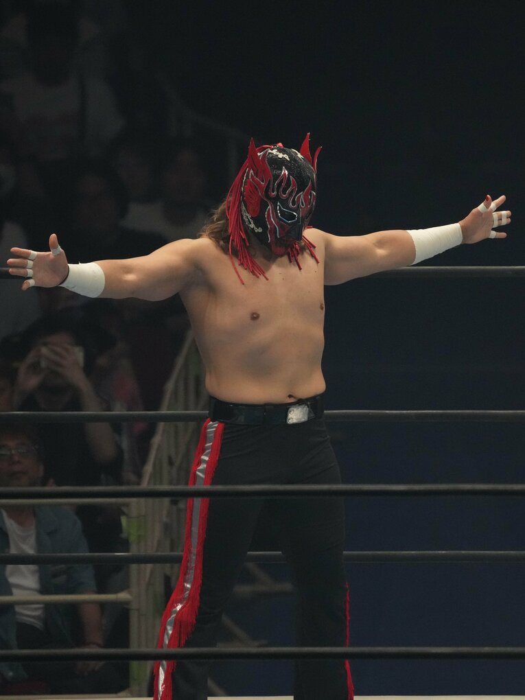 BOSJ決勝のリングに立つエル・デスペラード。6月9日、大阪城ホール　©Essei Hara