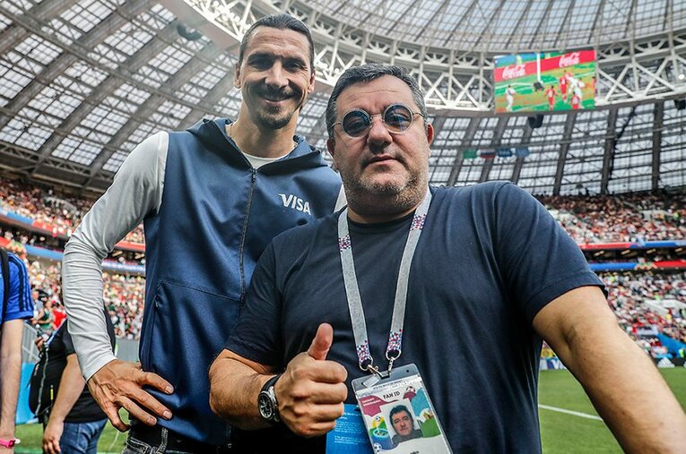ロシアW杯でのイブラヒモビッチとライオラ。彼が世界屈指の代理人になれた理由とは？ ／ photograph by VI-Images/Getty Images