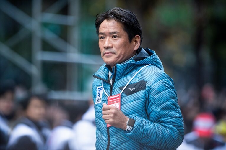 両角速監督（東海大）　第95回箱根駅伝 ／ photograph by Yuki Suenaga