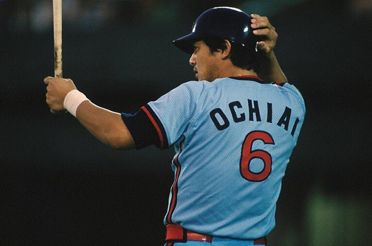 ロッテオリオンズ時代の落合博満。通算3回の三冠王に輝いた　©Makoto Kemizaki