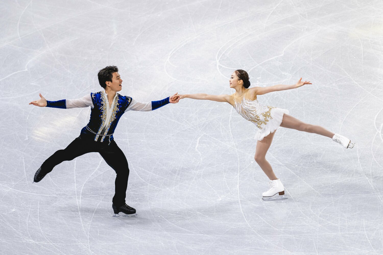 清水＆本田のSPの演技　©Getty Images