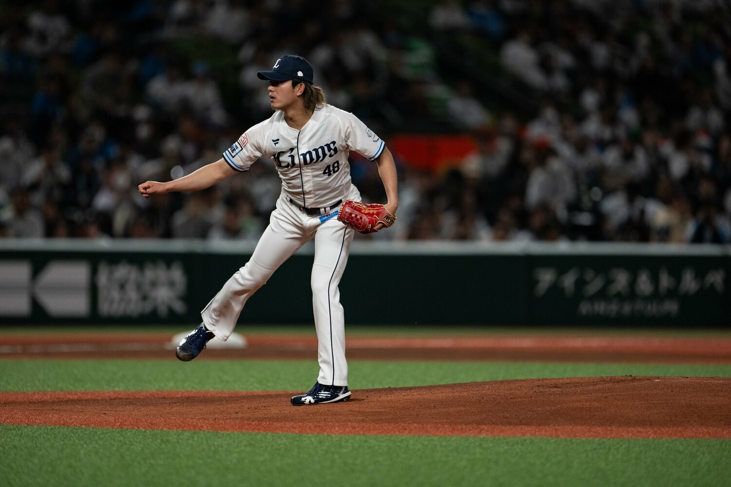 山川を抑えた先発・今井に声援が降り注がれる©Nanae Suzuki