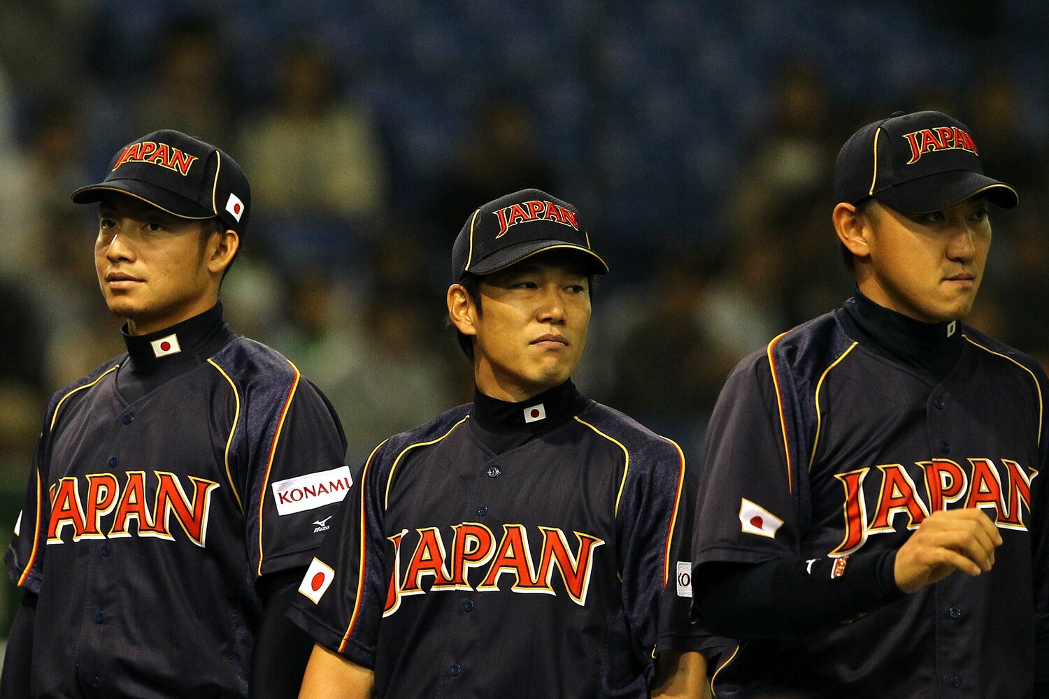 2013年WBCでの(左から)鳥谷、井端、内川 ©︎Getty Images