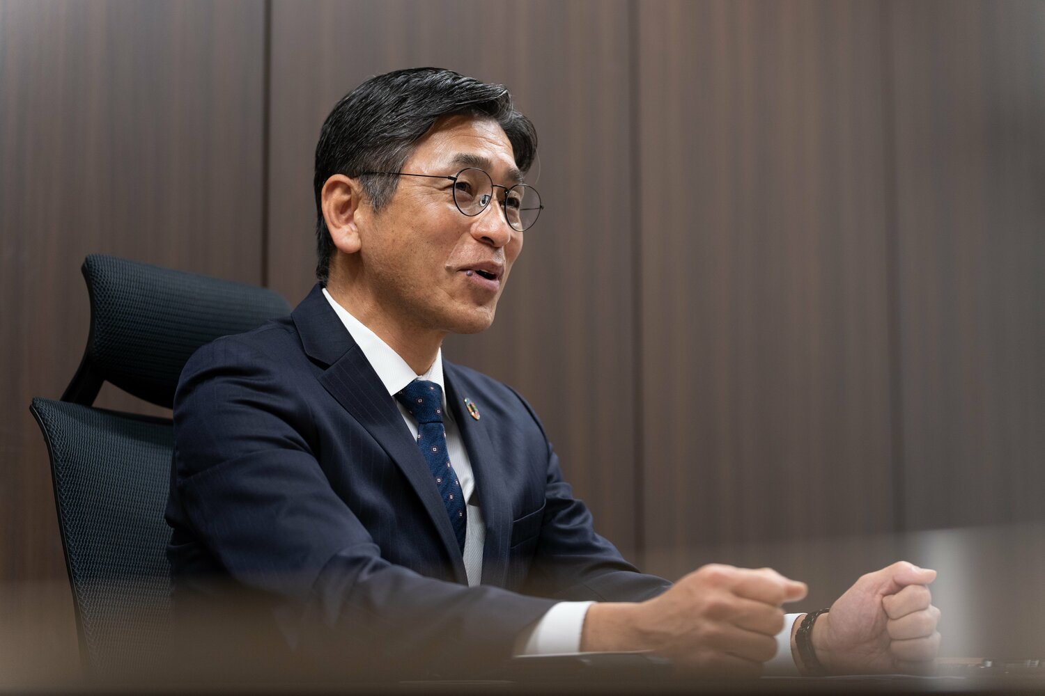 奥村剛球団社長　©Shiro Miyake