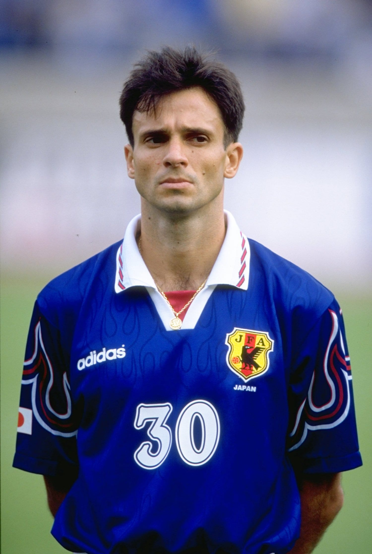 1997年W杯最終予選で活躍した呂比須 ©️Getty Images