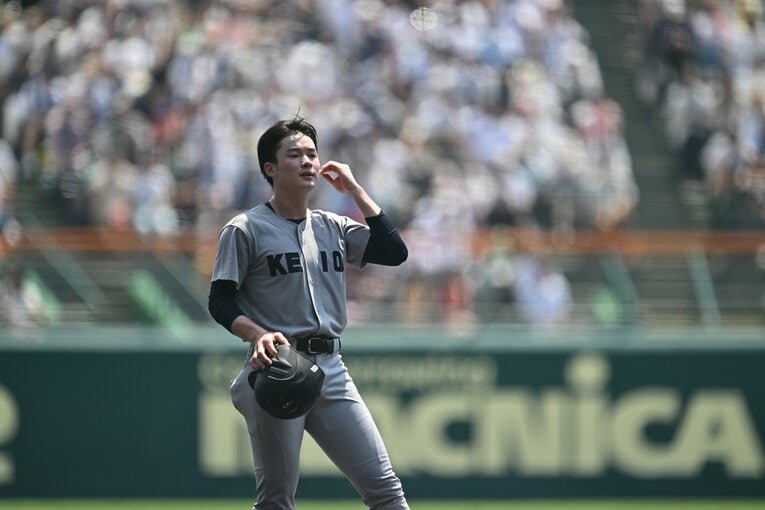 「慶応のプリンス」センター丸田湊斗（3年）　©Hideki Sugiyama