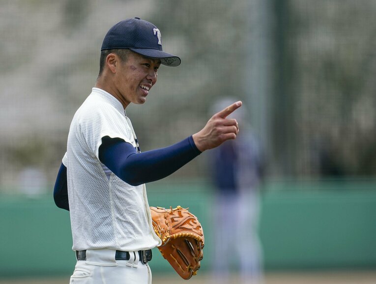 大阪桐蔭のエース・中野大虎　©KYODO