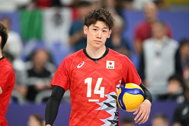 石川祐希（パリ五輪 ドイツ戦）©︎Kaoru Watanabe/JMPA