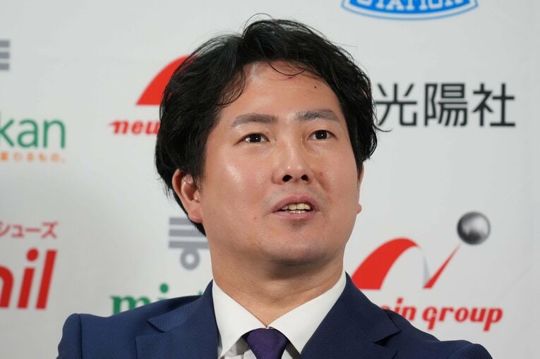 岡田太郎社長。5月26日、後楽園ホール　©Essei Hara