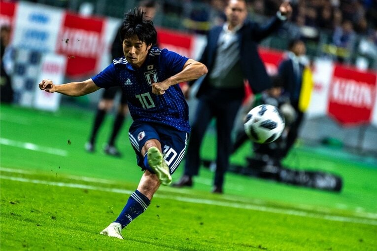 日本代表時代の中島翔哉　©Takuya Sugiyama