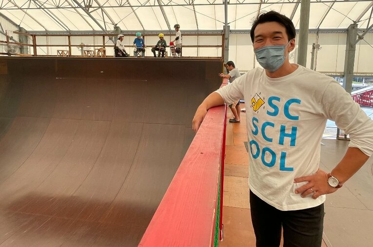 2000年代からインラインスケートで世界タイトルを100以上獲得してきた“安床ブラザーズ”の兄・栄人氏 ／ photograph by Akatsuki Uchida