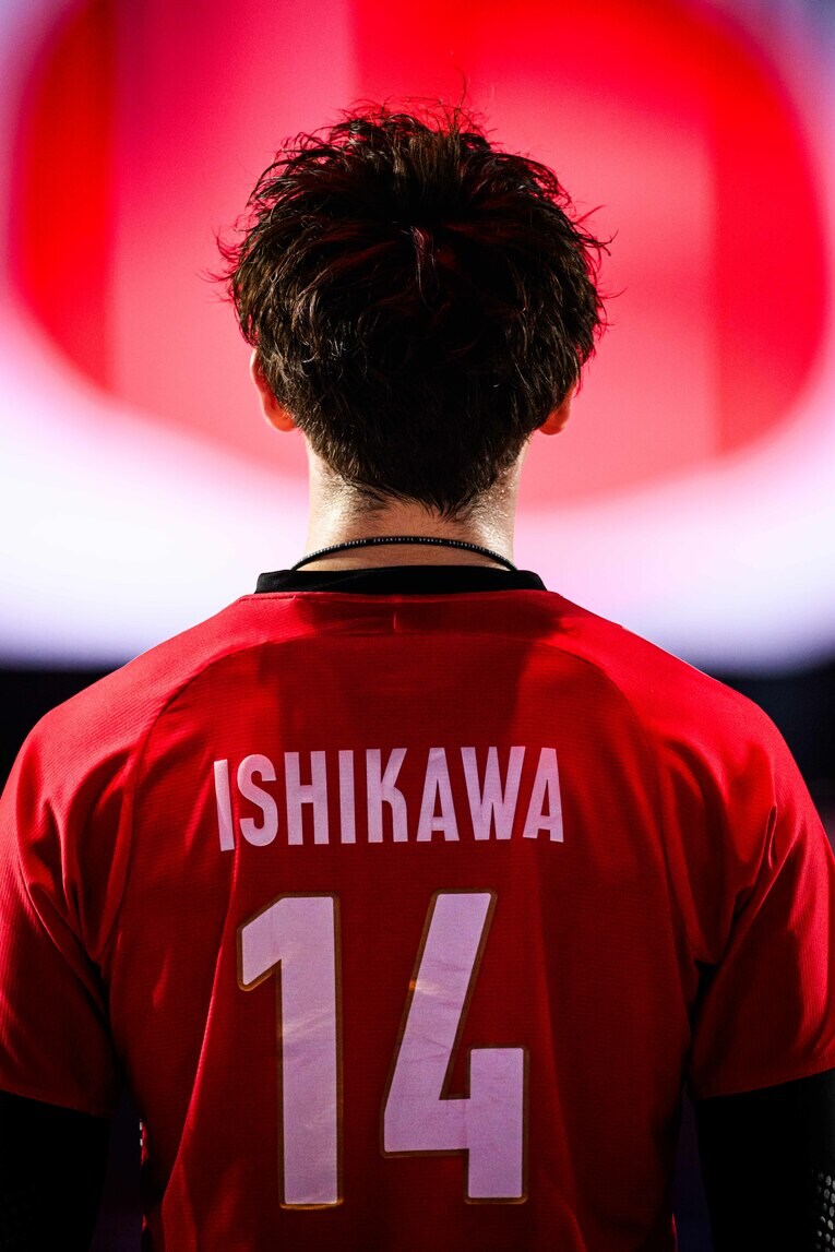 石川祐希（VNL決勝フランス戦）©︎Volleyball World