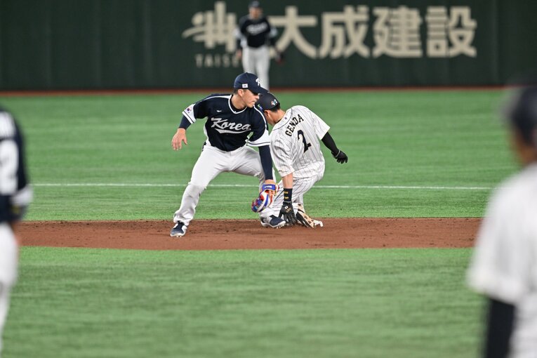 韓国戦で負傷した源田。その具合を心配する声が相次いだ　©︎Naoya Sanuki