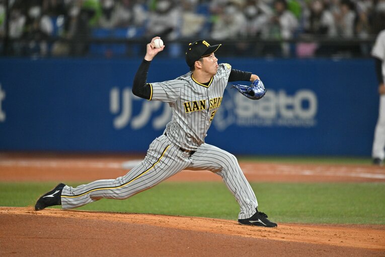 2022年CSファイナル第3戦（ヤクルト戦）の青柳　©Hideki Sugiyama