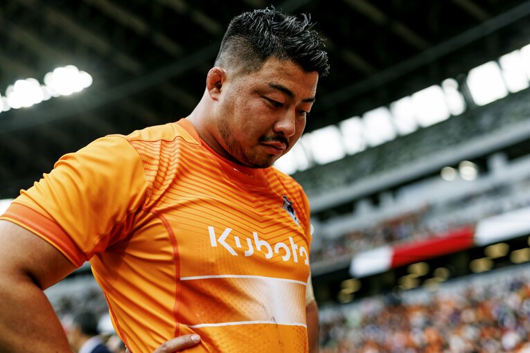 休部となった宗像サニックスブルースからオレンジ軍団に加わったPR加藤一希。姫野和樹とは高校の同級生　©︎Kiichi Matsumoto