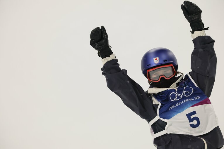 3位を決めた小野光希の滑り　©Kaoru Watanabe/JMPA