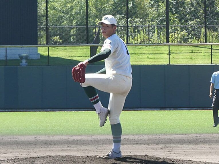 市立和歌山高校3年・小園健太 ／ photograph by Noriko Yonemushi