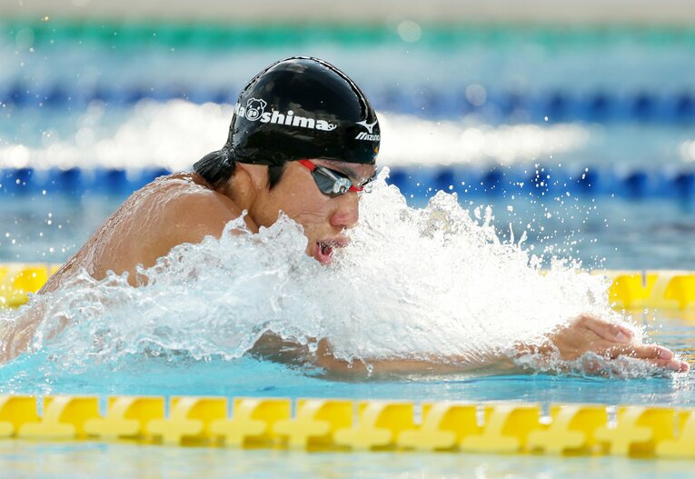 当時から平泳ぎの技術の修正、改良においては抜群の才能を見せていた　©JIJI PRESS