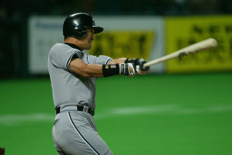 現役時代の片岡篤史。2024年シーズンから中日ヘッドコーチに就任した ©Hideki Sugiyama