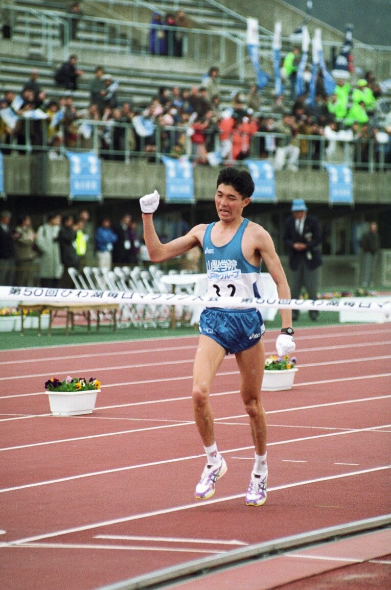 山梨学院大在学時にマラソン初挑戦でびわ湖毎日マラソンの大会新記録を叩き出した中村　©JIJI PRESS