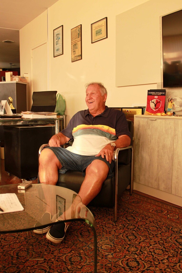 インタビューに応じてくれたジーコ　©Hayato Fujii