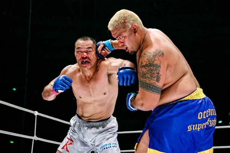 2006年5月、PRIDE無差別級グランプリ開幕戦で“世界のTK”こと高阪剛と対戦　©Susumu Nagao