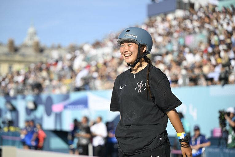 滑走前のさわやかな笑顔で一躍人気となった16歳の草木　©Asami Enomoto/JMPA