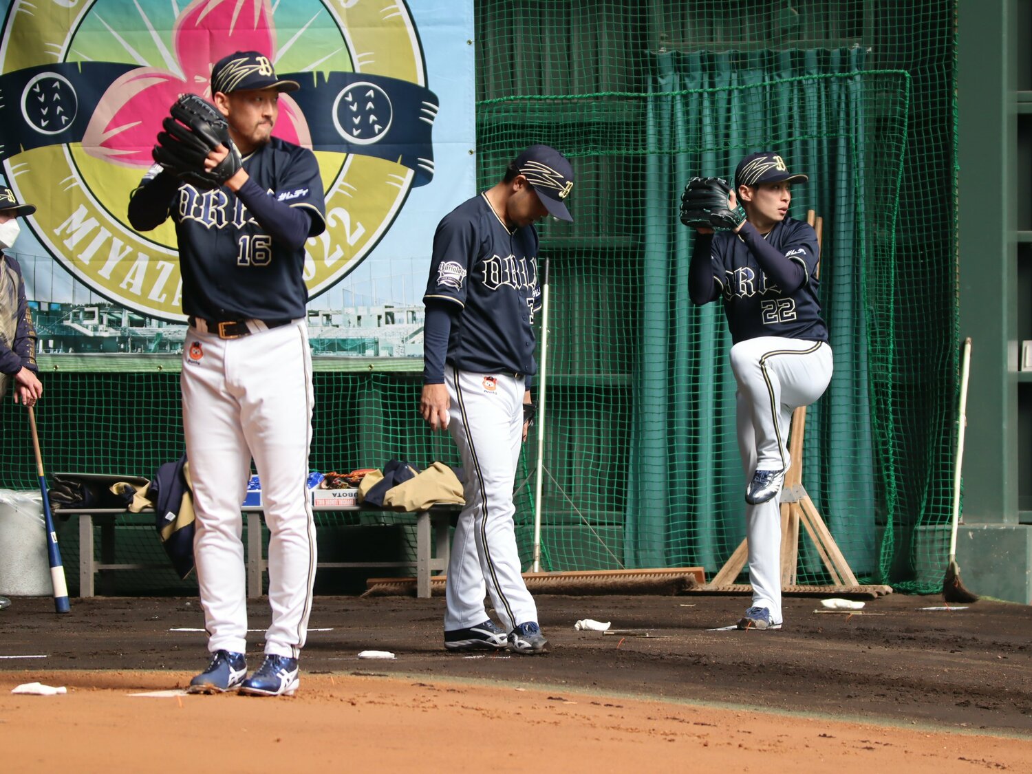 ブルペンの様子