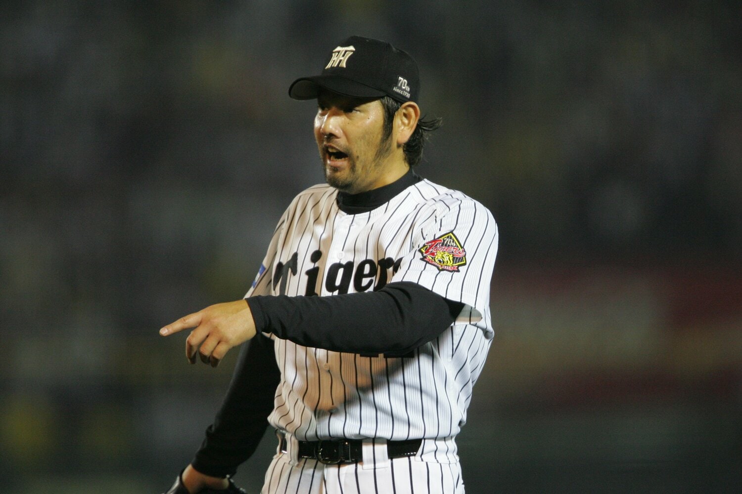 大黒柱として確固たる地位を築いていた下柳剛。それでも年の離れた後輩を邪険に扱うことはなかった　©Hideki Sugiyama