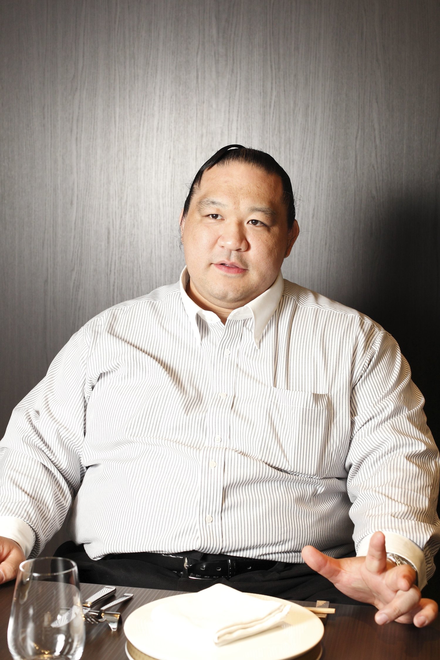 2011年7月場所、38歳で引退した元大関魁皇（対談時に撮影）