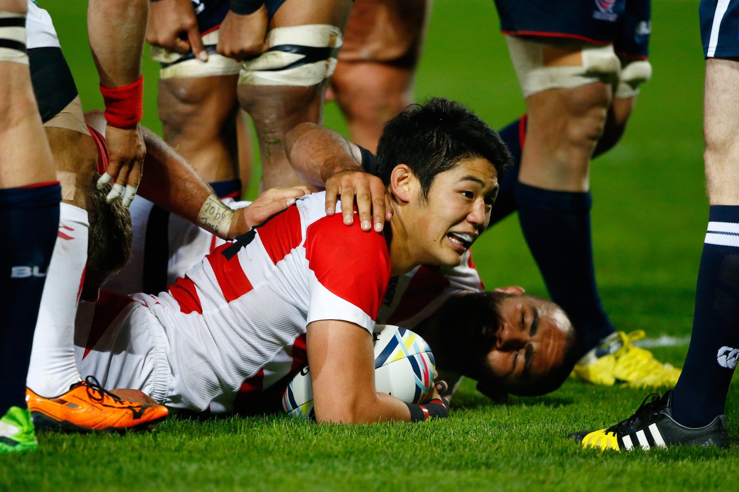 2015年W杯に出場、アメリカ戦ではトライを奪った　©︎Getty Images
