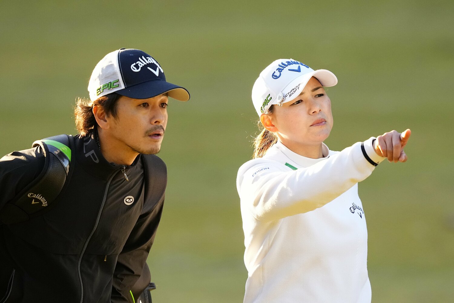 夫のサポートもあり、予選会を突破した横峯さくら　©Ken Ishii/Getty Images