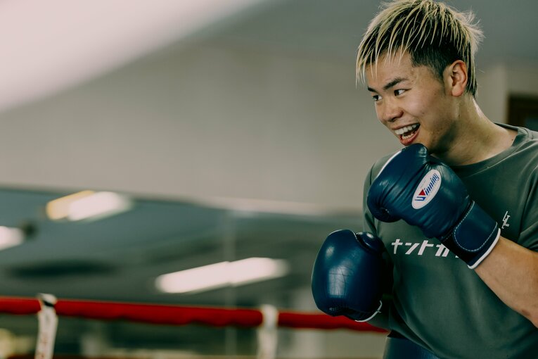 那須川天心のミット打ち（2024年5月撮影）©Kiichi Matsumoto