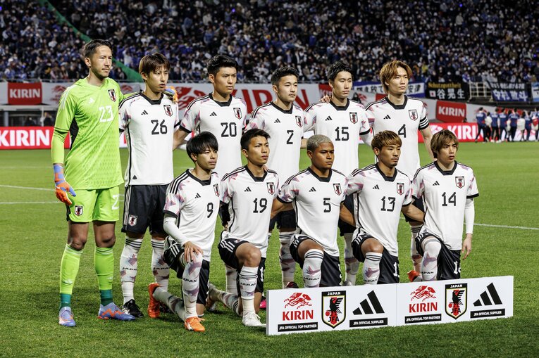 2022年3月28日コロンビア戦の先発メンバー　©︎Kiichi Matsumoto/JMPA