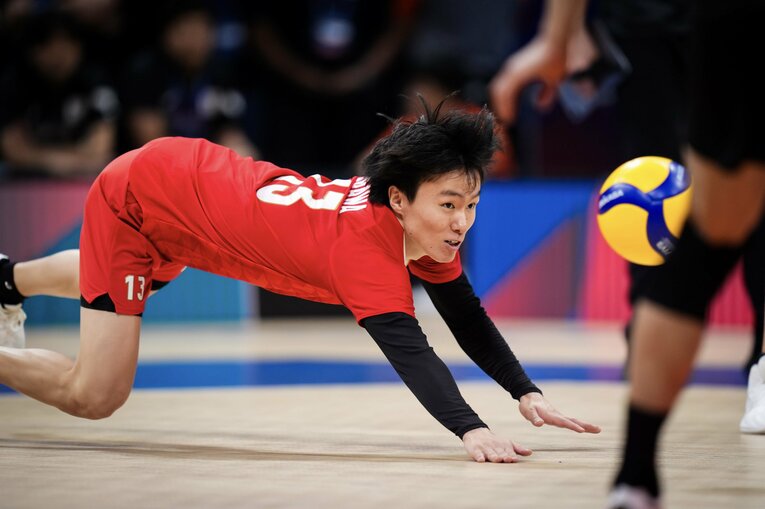 選考の場所となったネーションズリーグでは出色の出来だった小川智大　©︎Volleyball World