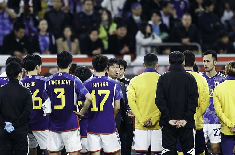 スコアレスドローで終わったエクアドル戦。森保監督率いる日本代表を間近で撮った ／ photograph by Daisuke Nakashima