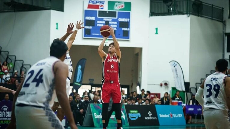 3Ｐシュートのタッチが悪かったというグアム戦　©FIBA