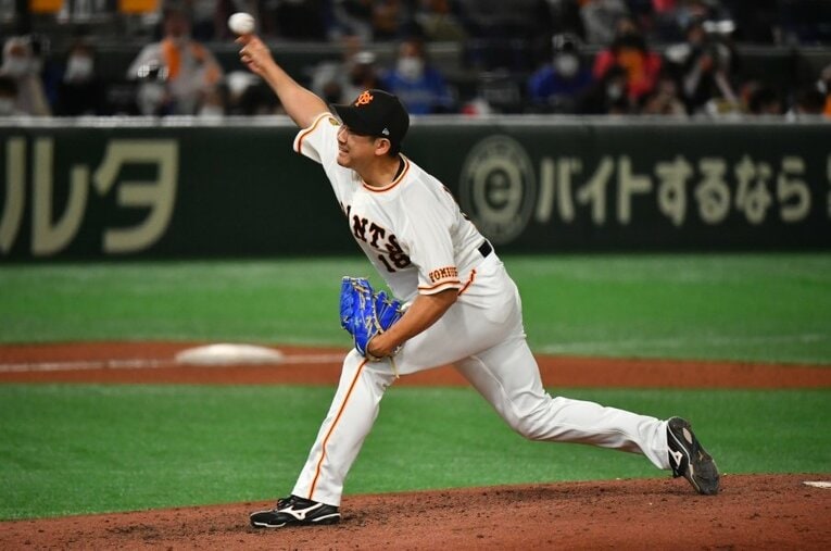 現在、調整のため登録抹消中の巨人・菅野。東京五輪本番までに、調子を取り戻せるか ／ photograph by Hideki Sugiyama