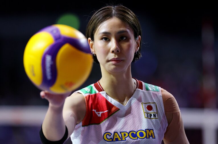 負けたら予選敗退が決まる大一番で見事な活躍を見せたオポジット和田由紀子（24歳） ／ photograph by JVA/AFLO SPORT