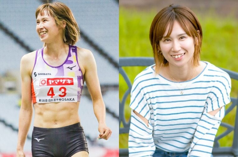世界陸上にも出場し、「美しすぎる腹筋」も話題となった秦澄美鈴選手 ／ photograph by 本人提供／Takuya Sugiyama