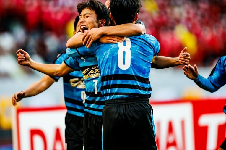 東山との決勝戦で2ゴールを挙げた岡山学芸館MF木村匡吾（3年）。岡山県勢初となる日本一に輝いた　©Kiichi Matsumoto