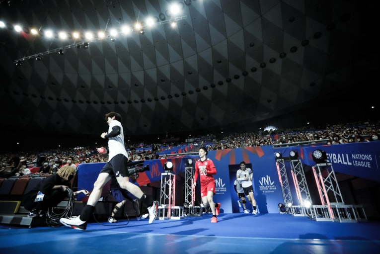 ネーションズリーグ・カナダ戦　©︎FIVB