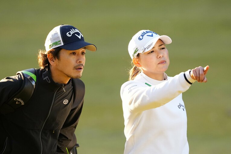 夫のサポートもあり、予選会を突破した横峯さくら　©Ken Ishii/Getty Images